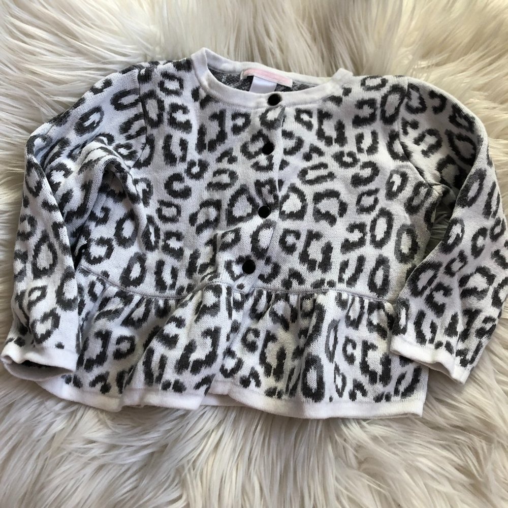 janie and jack animal print cardigan size 18-24 mo✨